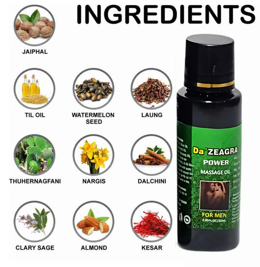 Da'Zeagra Power Massage Oil – Herbal Performance Booster for Men